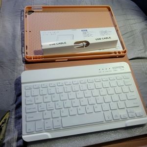 A wireless bluetooth smart keyboard.